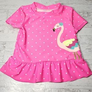Rashguard Swim Top Pink Flamingo